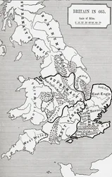 Mapa de Gran Bretaña en 665, de 