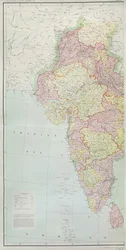 Mapa de la India, publicado bajo la dirección del Coronel H.R. Thuillier, R.E., Topógrafo General de la India, 1877