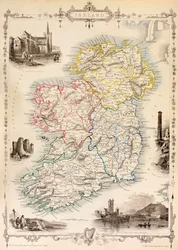Mapa de Irlanda de 