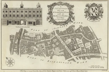 Mapa del distrito de Lime Street, Londres