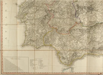 Mapa de España que se dice fue utilizado por el Duque de Wellington