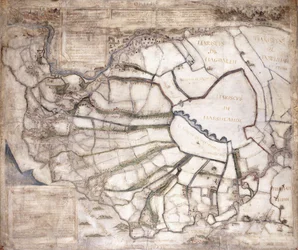 Mapa de los Siete Municipios de Marismas, después de 1581