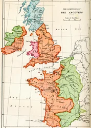 Mapa de los dominios de los Angevinos c.1170, de 