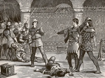 Marcel y el Delfín de Francia, ilustración de Cassells Illustrated History of England