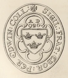 Sello masónico de la Gran Logia de toda Inglaterra, York, hacia 1766, de The History of Freemasonry, volumen II, publicado por Thomas C. Jack, Londres, 1883