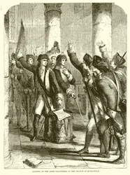 Reunión de los voluntarios irlandeses en la iglesia de Dungannon