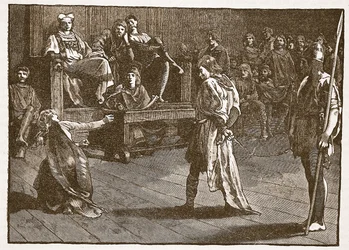 Reunión del Shire-Moot, c.835, ilustración de Cassells Illustrated History of England