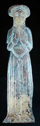 Lámina conmemorativa en forma de dama de clase media, c.1520