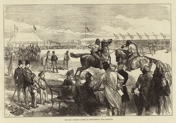 Atletismo militar en Lillie Bridge, West Brompton