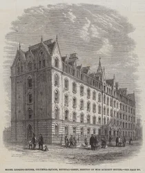 Casas de alojamiento modelo, Columbia-Square, Bethnal-Green, erigidas por la Srta. Burdett Coutts