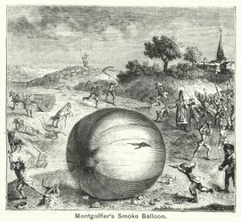 Globo de humo de Montgolfier (grabado)