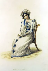 Vestido de mañana, lámina de moda de Ackermann