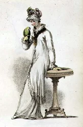 Vestido de mañana, lámina de moda de Ackermann