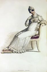 Vestido de mañana, lámina de moda de Ackermann