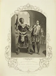 El Sr. G. V. Brooke como Otelo y James Bennett como Iago, Acto III Escena 3, en Otelo de William Shakespeare (1564-1616)