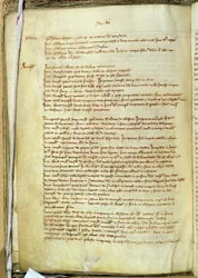 Liber I de un inventario de libros en la Catedral de San Pablo, finales del siglo XIII