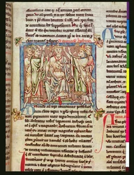 Rey Arturo, miniatura de Flores Historiarum, por Matthew Paris, c.1250-52