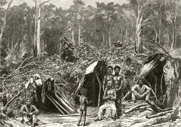 Campamento de Aborígenes Nativos, c.1880, de 