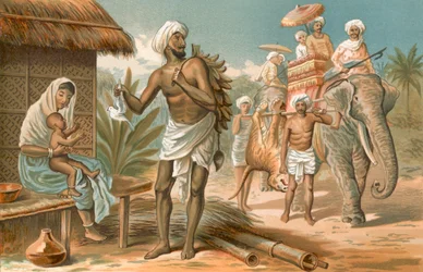 Nativos de Hindoostan, regresando de la caza del tigre