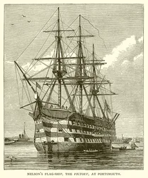 El Buque Insignia de Nelson, el Victory, en Portsmouth