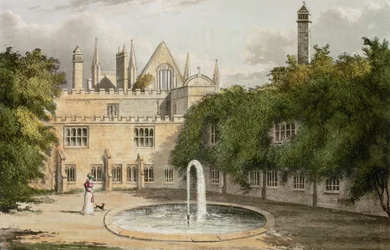 Abadía de Newstead, del Repositorio de Artes de R. Ackermann (1764-1834), 1827