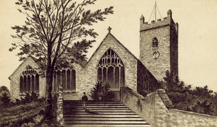 North Devon: Iglesia Parroquial de Ilfracombe, Holy Trinity (litografía)