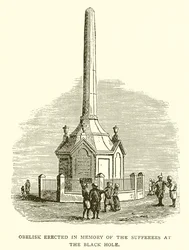 Obelisco erigido en memoria de las víctimas del Agujero Negro de Calcuta