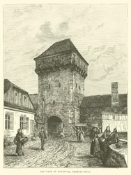 Antigua puerta de Kolosvar, Transilvania