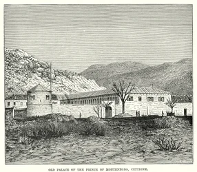 Antiguo Palacio del Príncipe de Montenegro, Cettigne (grabado)