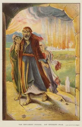 Historias del Antiguo Testamento, Lot entrando en Zoar