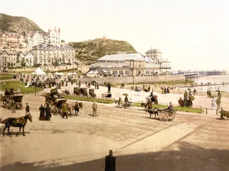 En la playa, Llandudno
