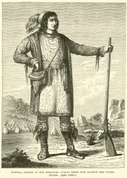 Osceola, líder de los Seminolas durante su guerra contra los Estados Unidos
