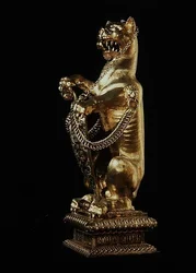 Onza en forma de pantera con cabeza removible, Londres, 1600-01