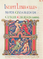 Página de la Biblia de Winchester, c.1150-80 (vitela)