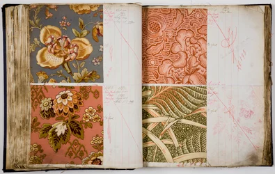 Páginas de un libro de muestras