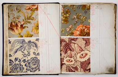 Páginas de un libro de muestras