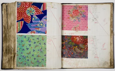 Páginas de un libro de muestras