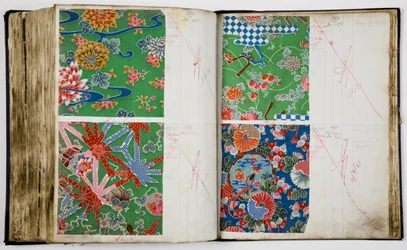 Páginas de un libro de muestras