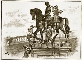 Pintura King William Black, Dublín, 1822, ilustración de Cassells Illustrated History of England