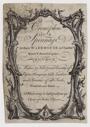 Estampadores de papel, Crompton y Spinnage, tarjeta comercial
