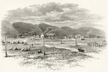 Estación de Telégrafo Overland de Peake, Australia del Sur, c.1880, de 
