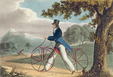 Caballo de afición peatonal, del Repository of Arts de Ackermann, 1819