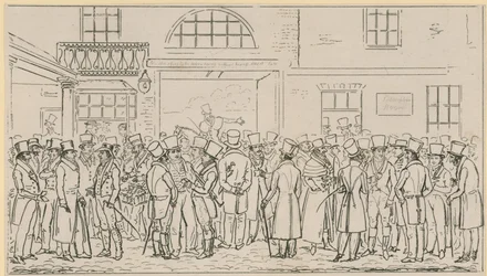 Gente reunida en Tattersalls