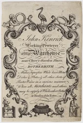 Pewterer, John Kenrick, tarjeta comercial