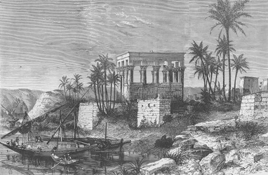 Cama del faraón en la Isla de Philae