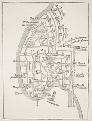Plano de Acre en el siglo XIII