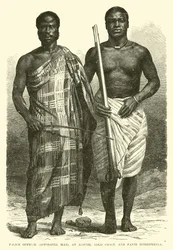 Oficial de policía (hombre de Appolonia), en Assinie, Costa de Oro, e intérprete Fanti