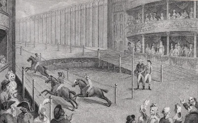 Carrera de ponis en el Anfiteatro de Astley