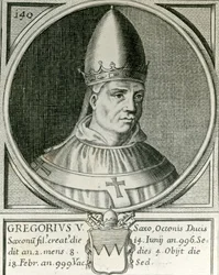 Papa Gregorio V (972-999) (grabado)