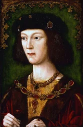 ""Retrato del rey Enrique VIII de Inglaterra (1491-1547)"" Pintura de The English School Circa 1513 Museo de Arte de Denver